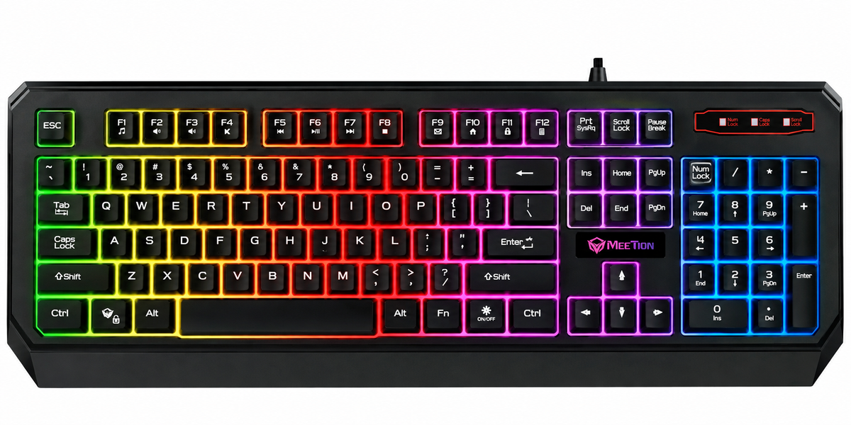 MEETION MT-K9320 Membrane Gaming Keyboard with USB wired connection, Backlit keys