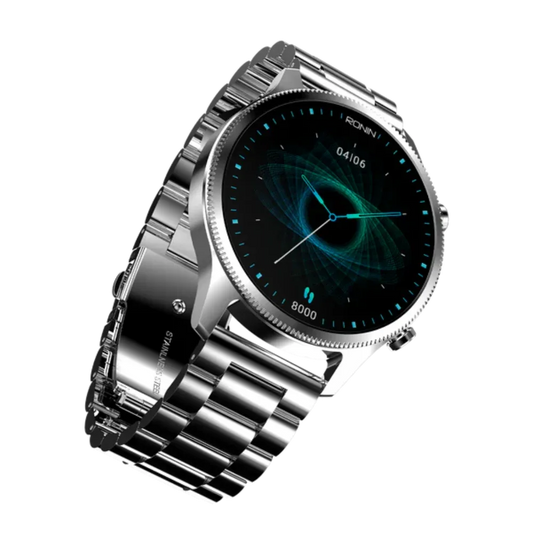 RONIN R‑010 Luxe Metallic Finish Bluetooth Calling Smart Watch AMOLED Price in Pakistan | dynsol.pk - dynsol