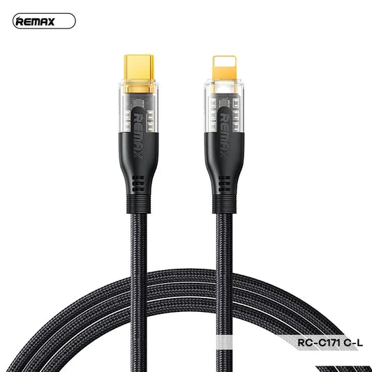 Remax RP-C171 Braided Type-C to Lightning Cable – Fast Charging & Data Sync Price in Pakistan | dynsol.pk - dynsol