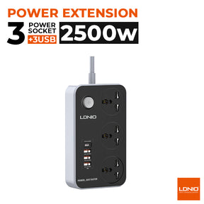 LDNIO SC3412 Fast Charging Power Extension With 20W USB C PD Port