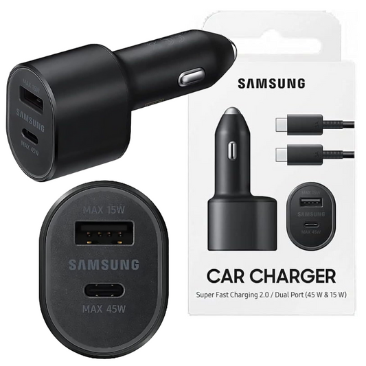 Samsung EP-L5300XBE 60W Super Fast Car charger 45W USB-C / 15W USB + USB-C Cable 1m