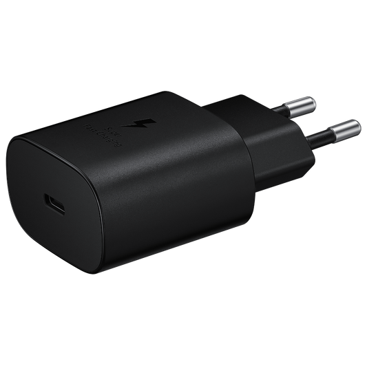 Samsung 25W Adapter Without Cable (Black, 2-Pin) Best Price in Pakistan | dynsol.pk