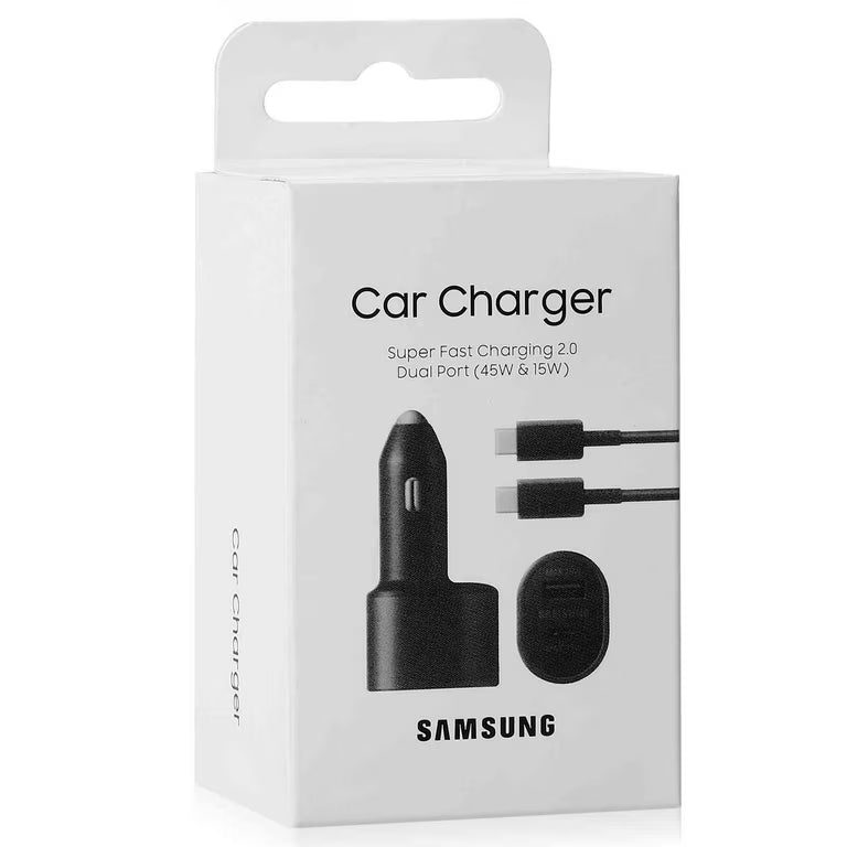 Samsung EP-L5300XBE 60W Super Fast Car charger 45W USB-C / 15W USB + USB-C Cable 1m
