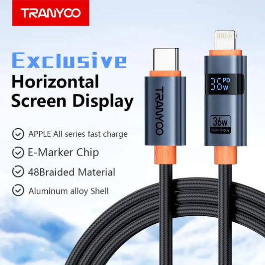 Tranyoo CL-6 Type c to Lightning cable 36w P.D - dynsol