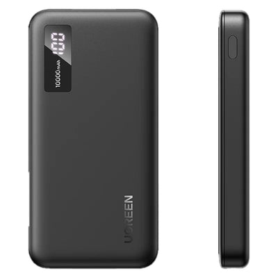 UGREEN PB311 10000mAh two-way fast charging power bank in black with compact portable design
