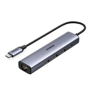 UGREEN USB-C Hub Ethernet Adapter 20932 with 3 USB 3.0 ports and Gigabit LAN