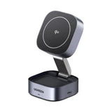 UGREEN 35316 MagFlow Qi2 15W 2-in-1 Magnetic Wireless Charger