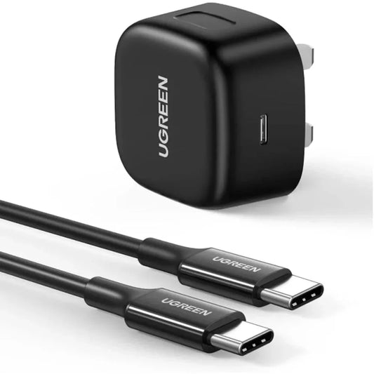 UGREEN 50577 PD 25W Fast Charger UK + USB‑C to USB‑C MFi Certified Cable (2m) Price in Pakistan | dynsol.pk - dynsol