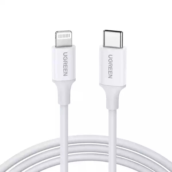 Ugreen 10493 MFi USB-C to Lightning Charging Cable 1m White