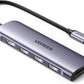 UGREEN CM511 20956A USB-C to HDMI 6-in-1 hub with 3 USB-A ports and SD TF card reader