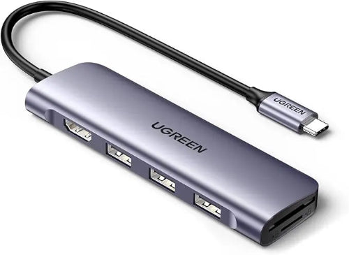 UGREEN CM511 20956A USB-C to HDMI 6-in-1 hub with 3 USB-A ports and SD TF card reader