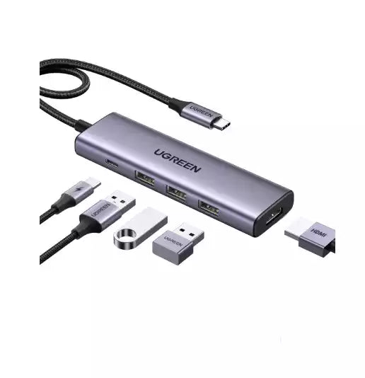 5-in-1 USB-C Hub 100W PD 4K HDMI 15596 are  Power Delivery charging