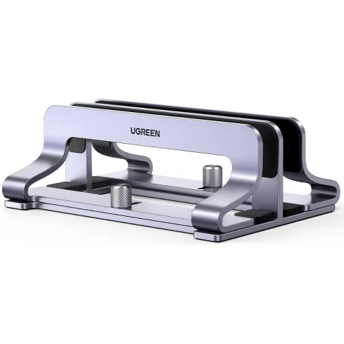 UGREEN 60643 grey dual-slot adjustable aluminum vertical laptop stand