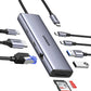 UGREEN Revodok 9-in-1 USB-C Hub 15375 with 4K HDMI, Gigabit Ethernet, USB data ports, 100W PD charging, and SD TF card reader for laptops