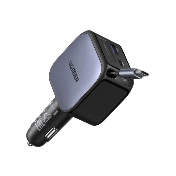Ugreen car charger price in Pakistan, 90W car charger Pakistan, fast car charger USB-C, retractable cable car charger, best car charger for iPhone Pakistan, USB-C PD car charger, multi device car charger Pakistan, fast charging car adapter 90W, UGREEN Nexode car charger, car charger with built in cable, Type C car charger fast charging, portable car charger Pakistan, best car charger Pakistan, laptop car charger USB-C, original UGREEN car charger Pakistan