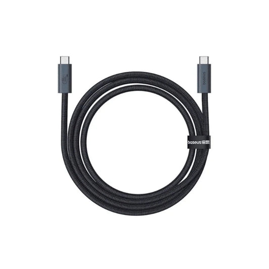 BASEUS Flash Series 2 USB4 Full-Featured Data Cable Type-C to Type-C – 240W, 1M (Cluster Black) - dynsol