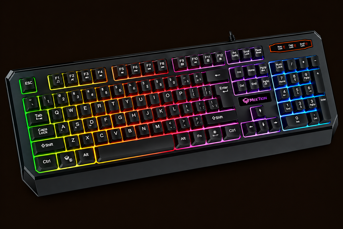 MEETION MT-K9320 Membrane Gaming Keyboard with USB wired connection, Backlit keys