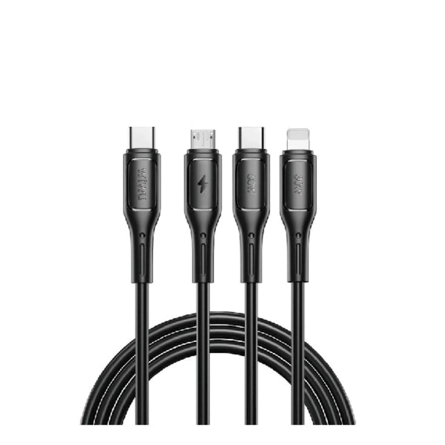 WIWU WI-C046 USB to 3-in-1 Cable – Black Best Price in Pakistan | Dynsol.pk - dynsol