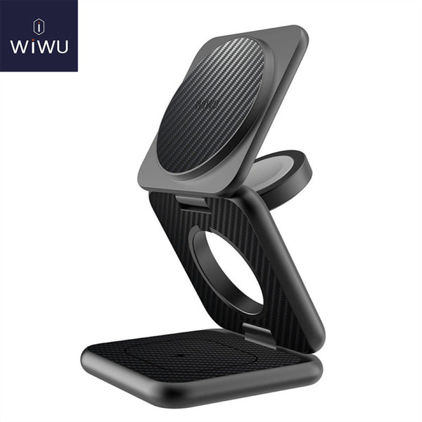 WiWU Wi-W035 Kevlar 3 in 1 Wireless Charger – Best Price in Pakistan | Dynsol.pk