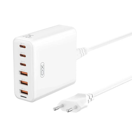 XO L133 (EU) Multi-Port Power Charger – 75W Fast Charging with QC/PD Compatibility – Best Price in Pakistan | dynsol.pk - dynsol