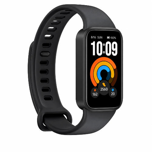Black Xiaomi Smart Band 11 Active showing full color fitness display