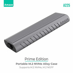 Amaze A225 Prime Edition – M.2 NVMe &amp; SATA SSD Enclosure