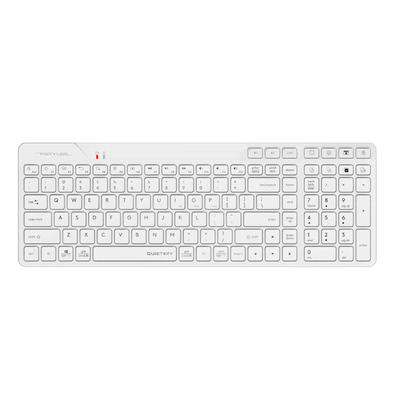 A4Tech FBK27C AS QuietKey black Bluetooth wireless rechargeable keyboard with USB Type-C charging and anti-sleep mode