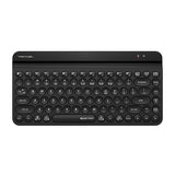 A4Tech FBK30 Mini black Bluetooth wireless keyboard with compact design, QuietKey typing, and multi-device support.