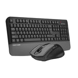 A4Tech FG2500S PLUS Grey Multimedia Keyboard with FGK20 + FG55S Plus Silent Click, waterproof design, USB multimedia hotkeys, ergonomic layout, and quiet typing for office and home use