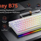 MEETION MT-Vibekey B75 Membrane Gaming Keyboard with 75% compact layout, Tri-mode connectivity