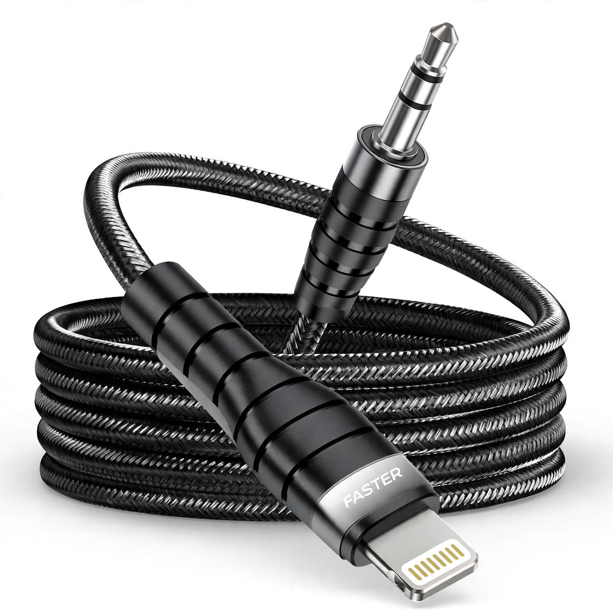 Faster M1 Lightning to 3.5mm Audio Cable – Lightning input & 3.5mm audio connection