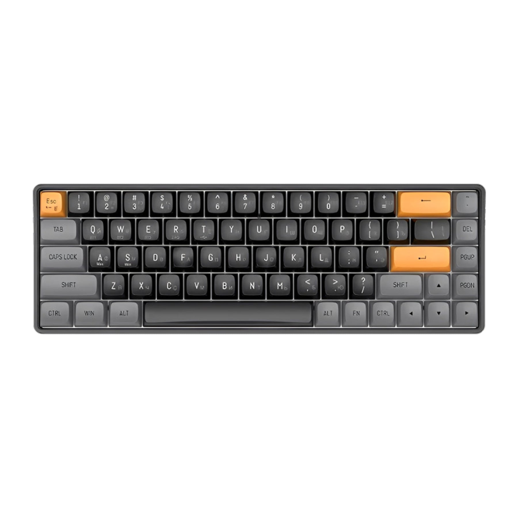 Aigo A68 Tri Mode Wireless Keyboard Non RGB Non Backlight With Yellow Premium Switches Hot Swapable Circuit