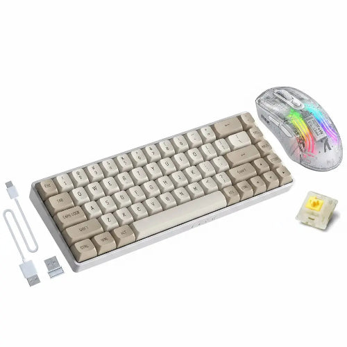 AIGO Tri Mode Keyboard A68 RGB Wireless Mechanical Gaming Keyboard Dynsol Pakistan
