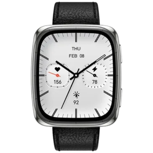 Amazfit Active 2 Square Smartwatch black design with AMOLED display, GPS tracking and premium fitness features