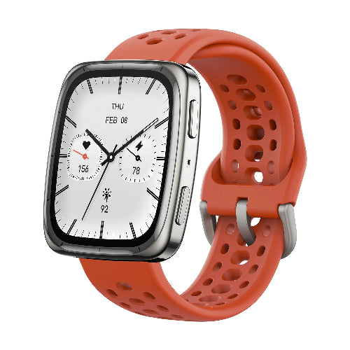 Amazfit Active 2 Square Smartwatch red color with square AMOLED display, sapphire glass and smart fitness features