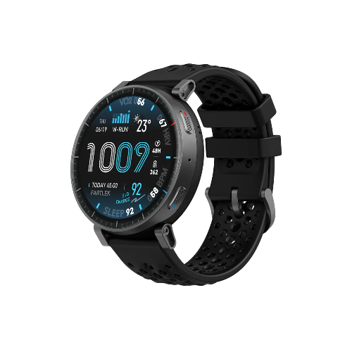 Amazfit Active Max GPS fitness smartwatch showing health tracking features and digital watch face