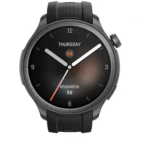 Amazfit Balance Smart Watch with black silicone strap for fitness and daily wear