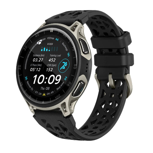 Amazfit Cheetah 2 Pro titanium running smartwatch with sapphire AMOLED display front view
