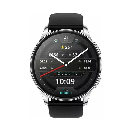 Amazfit Pop 3R Silver Smartwatch with Round AMOLED Display and Bluetooth Calling in Pakistan
