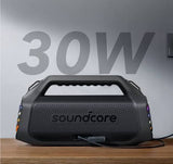 Anker Soundcore Boom 2 Plus portable Bluetooth speaker with extra deep bass, waterproof design, long battery life, and powerful outdoor wireless sound performance.