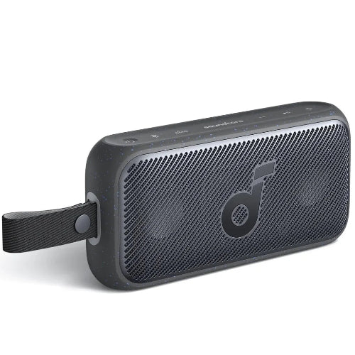 Anker Soundcore Motion 300 portable Bluetooth speaker with Hi-Res audio, deep bass, waterproof design, and long battery life for indoor and outdoor use.