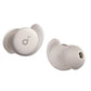 Side sleeper using Anker Soundcore Sleep A20 earbuds designed for all-night comfort and noise masking.