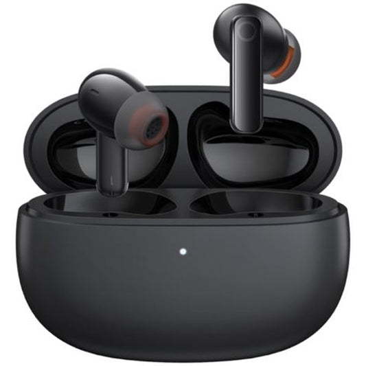 Baseus Bowie MZ10 black true wireless earphones with open charging case front view