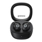 Baseus Bowie WM02 black true wireless earphones in open charging case front view