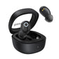 Baseus Bowie WM02 black wireless earbuds with open charging case side angle