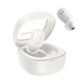 Baseus Bowie WM02 white true wireless earphones in open charging case front view