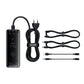 Baseus Digital GaN 240W desktop fast charger set with cables and multi-port charging accessories in Cluster Black