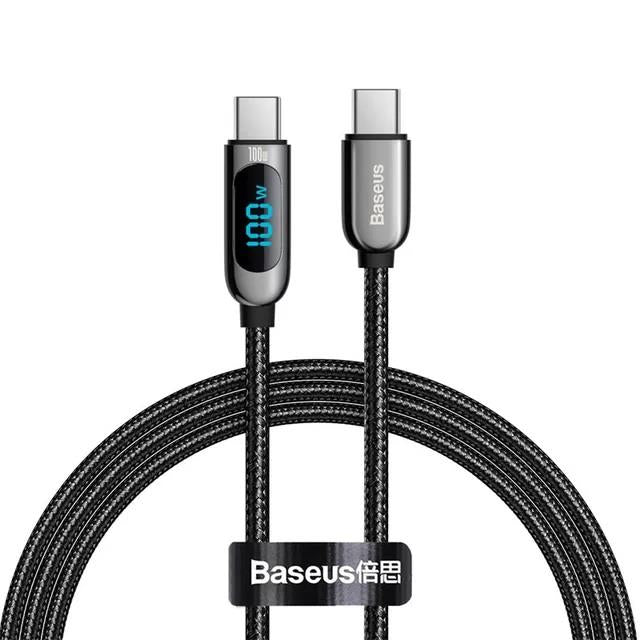 Baseus Display Fast Charging Data Cable USB-C Type-C To Type-C 100W 1M