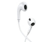 Baseus Encok C17 Type-C earphones showing lateral in-ear design and sleek white cable