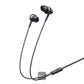 Baseus Encok HZ11 Wired Earphones full-length view showing tangle-free cable and ergonomic earbuds